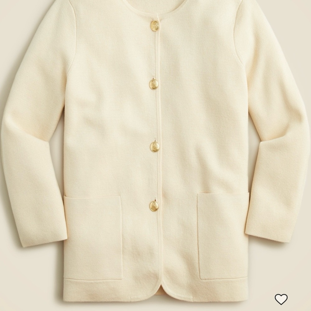 J. Crew Beige Sweater with Gold Accents